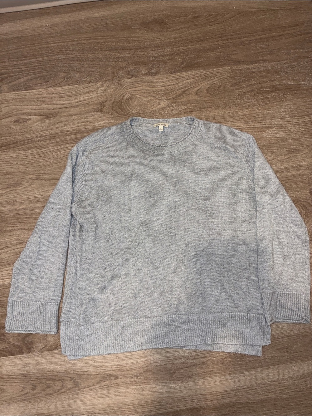 Ella Moss Gray Crewneck Knit Sweater Large